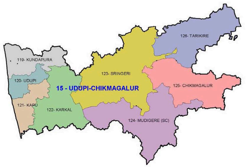 15 - Udupi Chikmagalur MP map