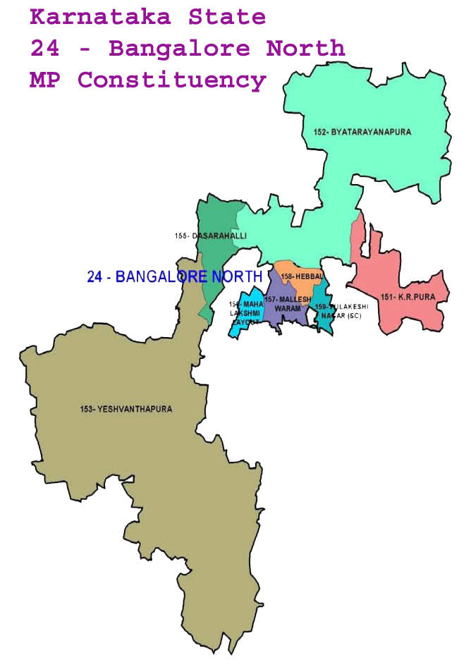 Bangalore North MP map