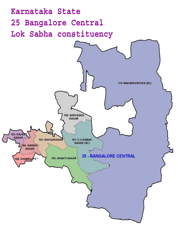 mpBangaloreCentral MP map