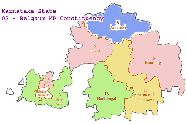 belgaum MP map