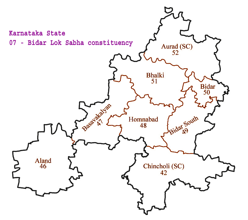 Bidar MP map